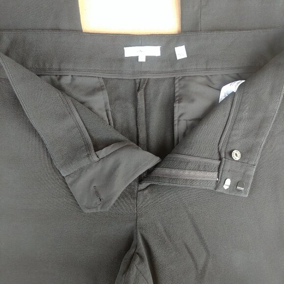 Vince wide leg cropped black cotton pants comfortable trousers sz 16 - Picture 3 of 12